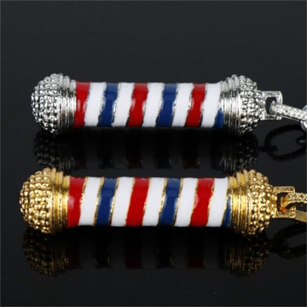 

вращающаяся лампа key chain гальванических металл парикмахерская полюс ключ пряжка для парикмахера питания оптовая 3 3aj h1