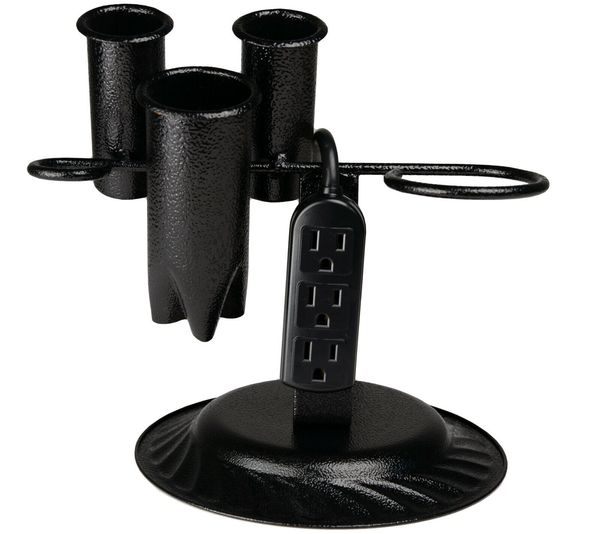 

salon appliance instrument holder blow dryer curling flat iron plug power strip
