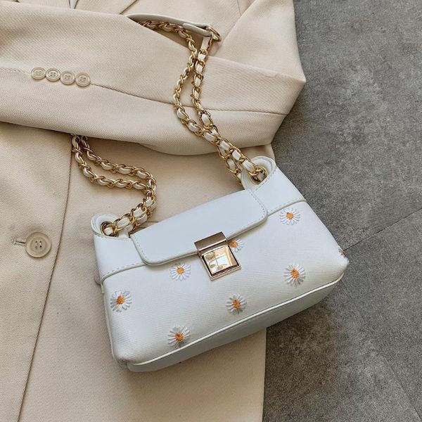 

chain design small crossbody bags for women 2020 summer fashion shoulder handbags cross body bag travel flowers bag