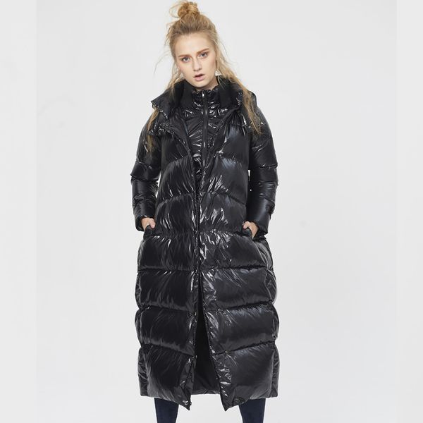 

2017 new winter collection warm thicken long parkas warm woman parka jacket, Black