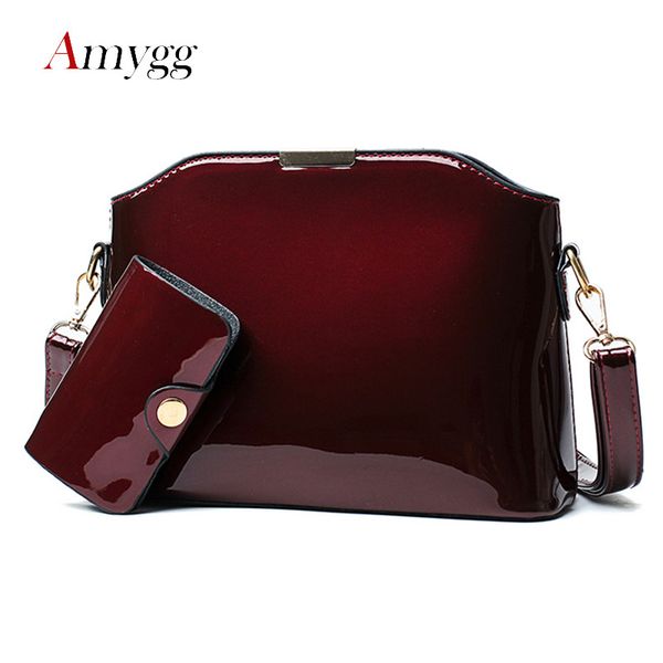 

высокого качество пришивания лакированной кожи сумка женщины набор shell сумка vintage crossbody женщина сумка сумка small shoulder bag коше