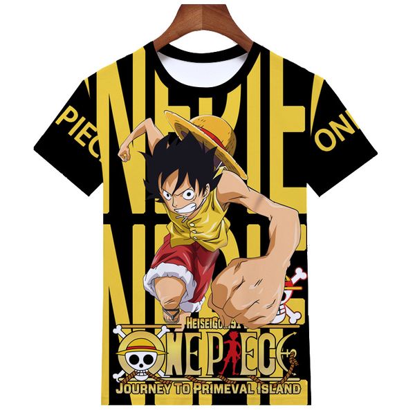 

breathable mesh cloth one piece comic series 3d t shirt luffy tshirt women men one piece t-shirt cartoon, White;black