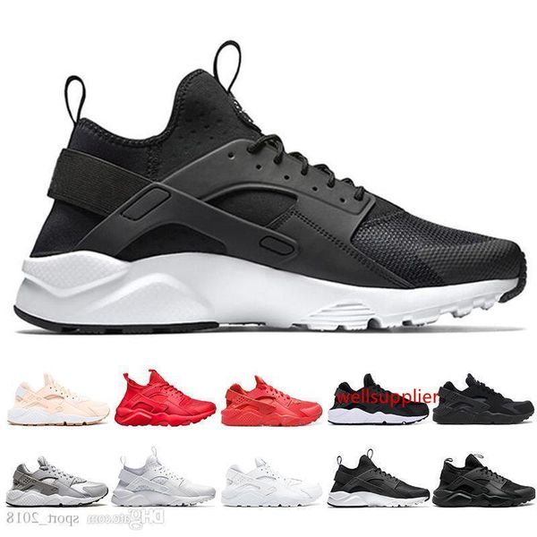 

new huarache 1.0 4.0 mens running shoes triple black white red pink fashion huaraches mens trainers women sports sneaker size 36-45