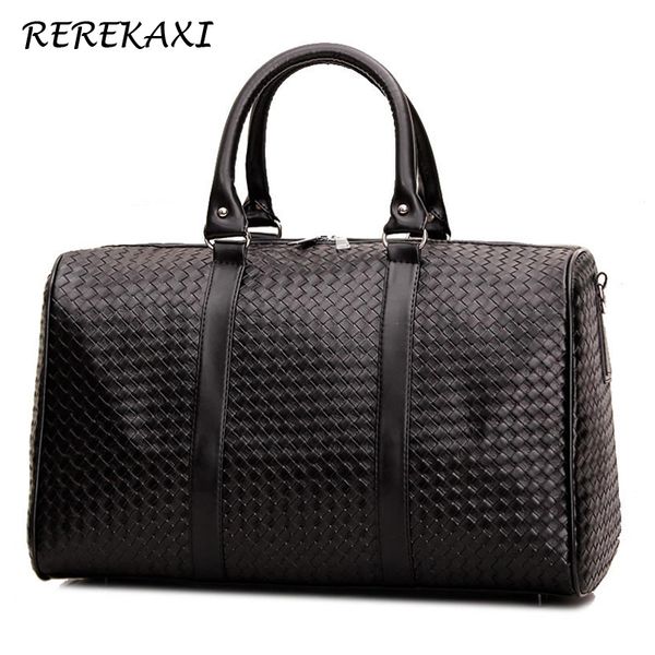 

rerekaxi large capacity women travel bag waterproof pu men travel tote luggage handbag multifunction duffle bags packing cubes