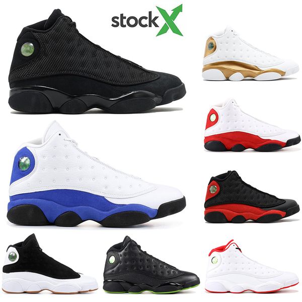 

fashion new air jordan retro 13 island green bred chicago flint men basketball shoes 13s he got game melo sneakers with socks, White;red