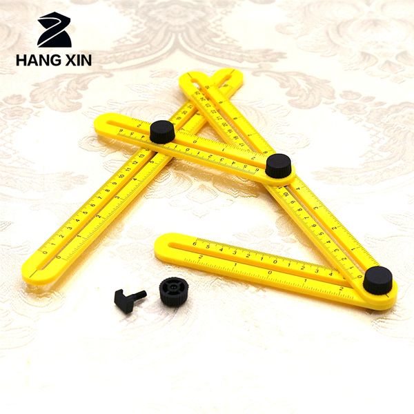 

hangxin multifunctional plastic folding ruler angle measuring protractor multi-angle ruler builder artisan engineer layout