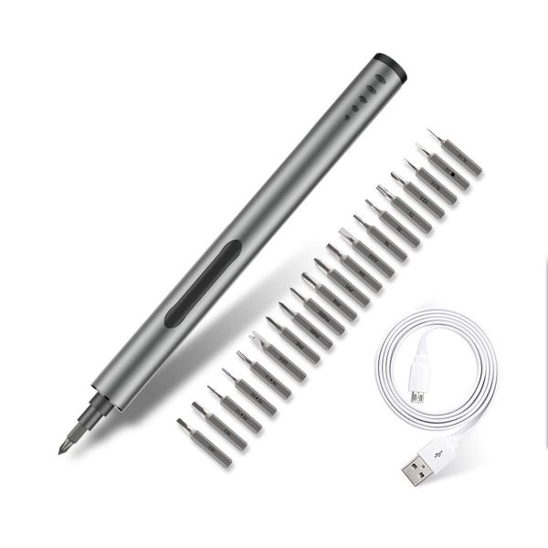 

lithium battery electric screwdriver kit 20pcs bit set magnetizer mini precision cordless power screw driver kit for phone