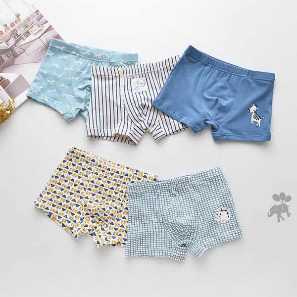 

5pcs/lot boys' cotton printed boxer briefs color cartoon boxed briefs, Camo