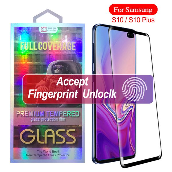 

case friendly scaled down 3d curved tempered glass for samsung galaxy s20 s10 s10 plus screen protector with retail box