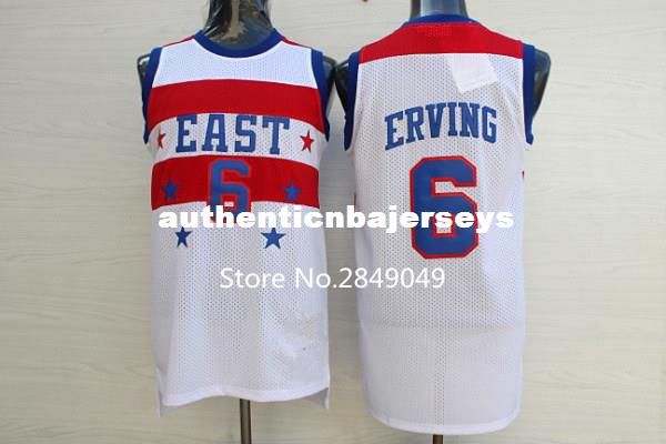 

#6 julius erving basketball jersey xs-xxl vest jerseys, Black;blue