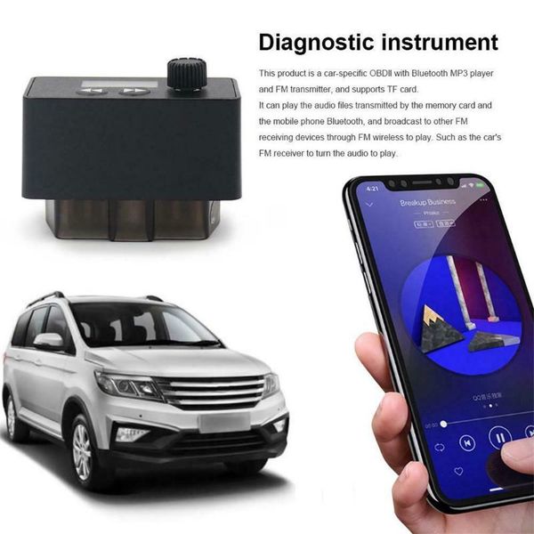 

2020 new dc12~24v 2-in-1 fm music player fault hands-detector transmitter car obd 12-24v gtbn diagnostic instrument #ger