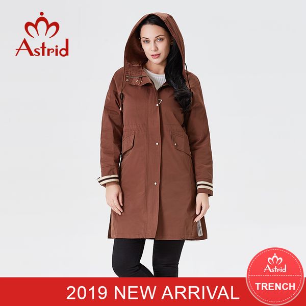 

2019 women trench coat spring fashion women windbreaker casual jacket hooded long sleeve slim coat ukraine astrid new style b07, Tan;black