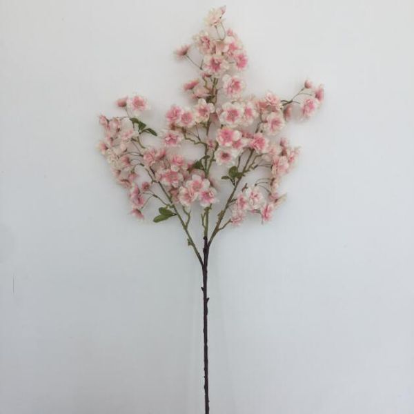 Venda Por Atacado flores de cerejeira de seda artificial flores para Centerpieces de casamento 3 ramos flor de cerejeira de neve flor de cerejeira