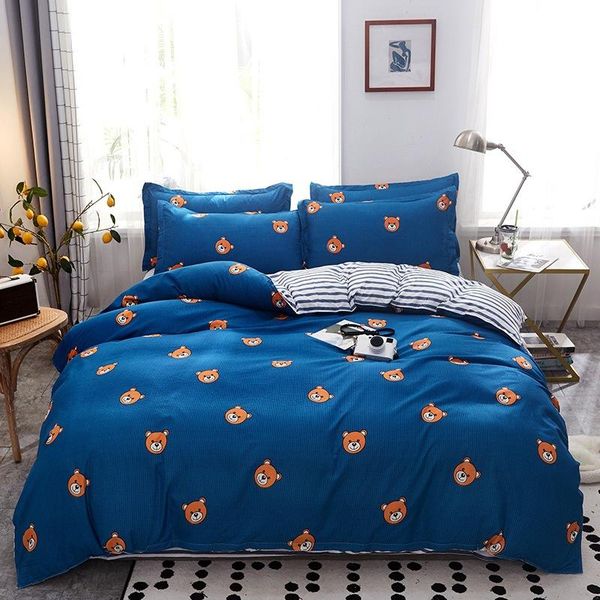 

king size luxury bedding sets single double bed duvet cover set modern decoration comforter cover with pillowcase designer bed