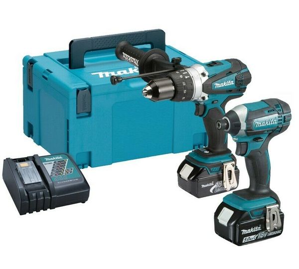 

Car makita dlx2145tj 18v lxt dhp458 combi drill dtd152 impact driver 2 x 5 0ah