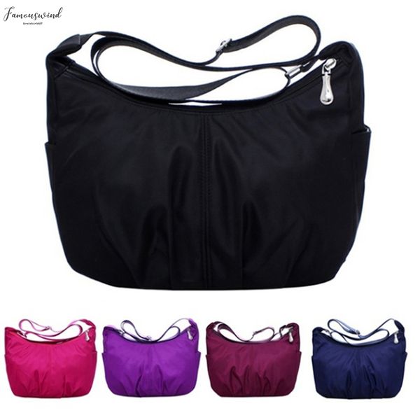 

2020 waterproof nylon hobo messenger bags plain women crossbody shoulder bags ladies handbags womens