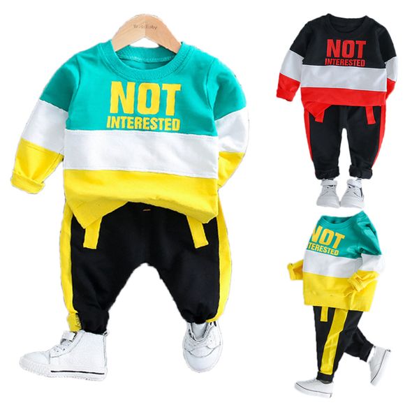 

aile rabbit autumn cotton letter blys clothing set kids cartoon shirt sport pants clothes ing, White