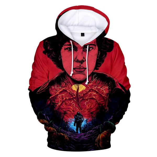 

new strangerthingstv men's hoodie 3d print cool popular men's hoodie casual strangerthingstv sports, Black