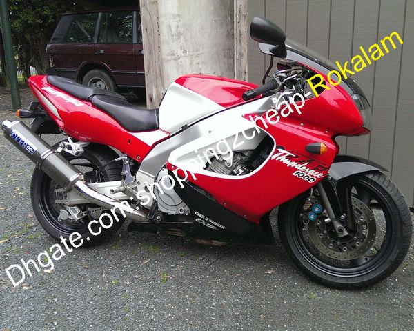 Per Yamaha YZF1000R Thunderace YZF-1000R YZF 1000R 97 98 99 00 01 02 03 04 05 06 07 Kit carenatura ABS rosso argento