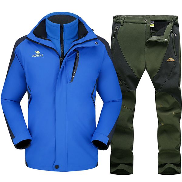 

ski suit for men waterproof windproof thicken warm ski jacket pants male winter outdoor mountain snow skiing and snowboard suits