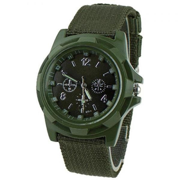 

сержант водонепроницаемые часы тканый холст ремешок мужские светящиеся часы персонализированные кожаные наручные наручи япония движение, Slivery;brown