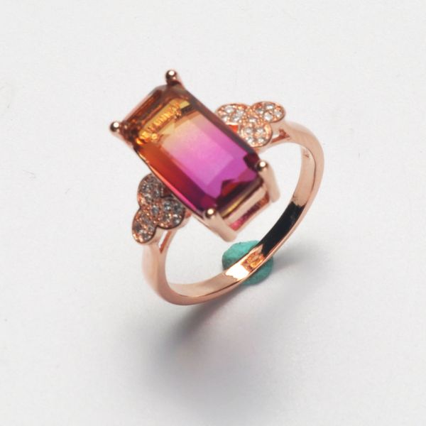 

new fashion luxury colorful artificial shining ring jewelry, Silver