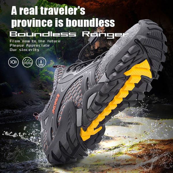 

selling men safty breathable mesh waterproof shoes outdoor climbing hiking non-slip sneakers