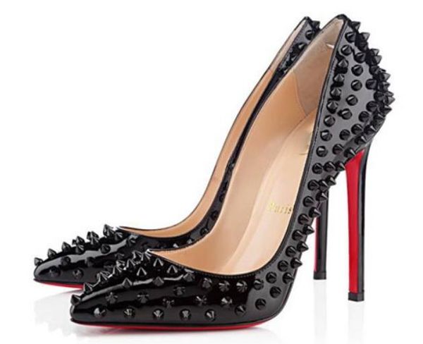 

christian louboutin cl new women pumps pointed toe red bottom high heels shoes luxury rivets shoes red sole women s wedding sh