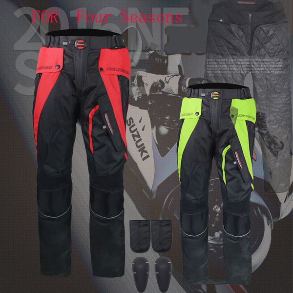 

four seasons riding tribe motorcycle pants with knee hip pad ,moto motocross trousers body armor m l  2xl 3xl 4xl, Black;blue