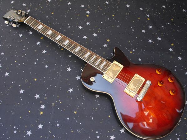 

selling one-piece set neck g l p mahogany body dark red electric guitar ing
