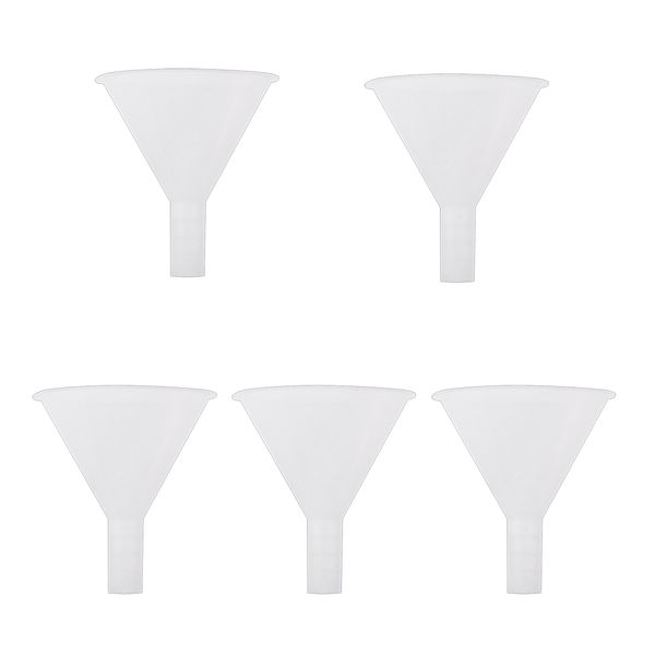 

50mm plastic short stem funnel for kitchen laboratory liquid transfer pack of 5