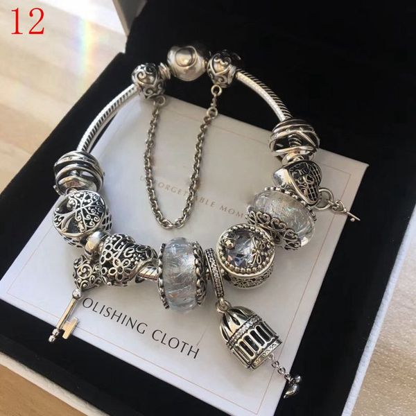 

lidu 100%925 pure silver fashionable exquisite pandoras classic diy bracelet plated delivery manufacturer wholesale, Golden;silver