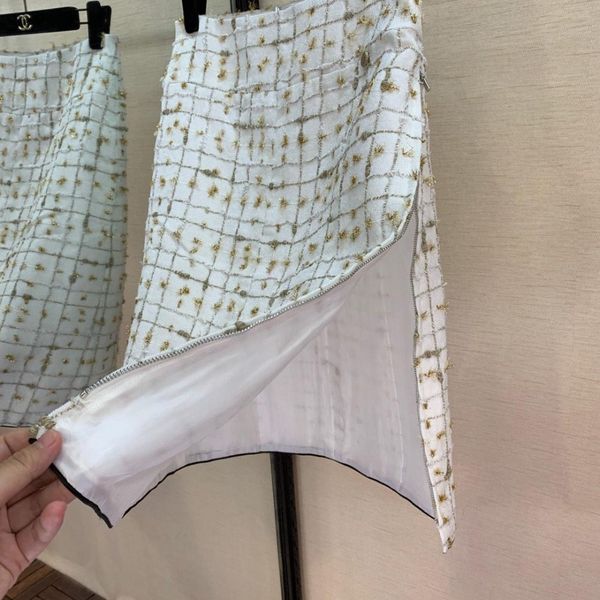 

2019 лето новый стиль маленький аромат юбка 0504, Black