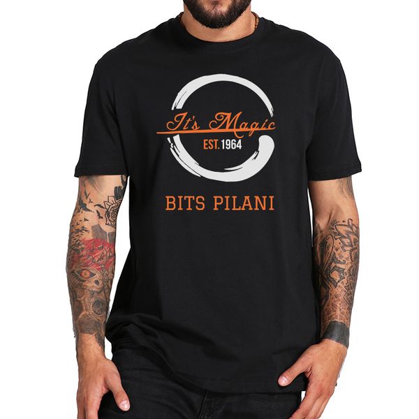 

eu size 100% cotton t shirt bitsians' day 2019 - bits pilani alumni t-shirt homme casual black, White;black