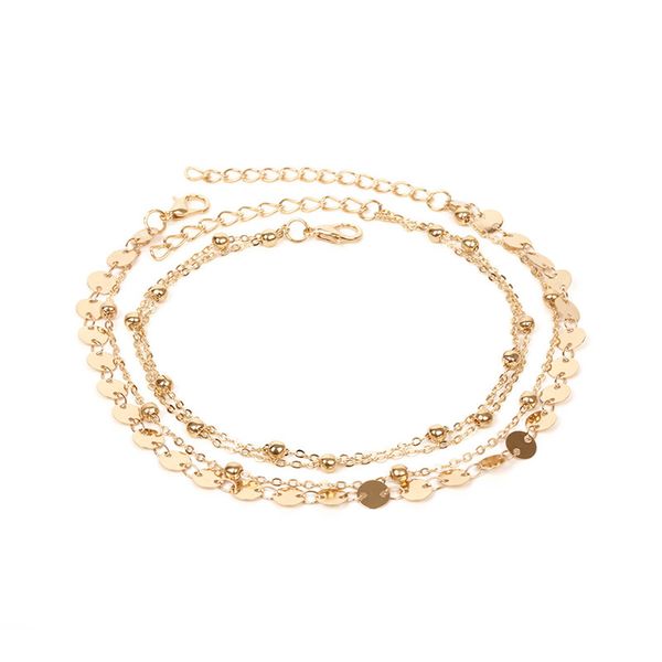 

bead sequins anklet set for women beach foot jewelry vintage statement anklets boho style party summer jewelry b2, Red;blue