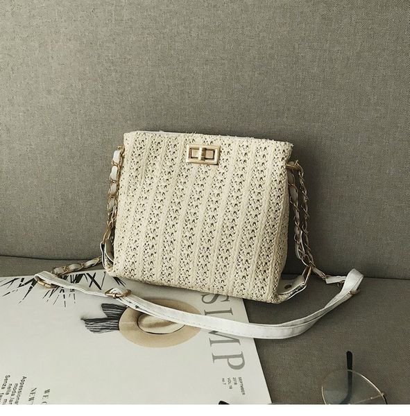 

2019 new women handbags straw messenger bags woven rattan shoulder bags beach bag