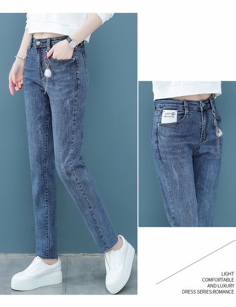 

the blue new easing show thin slacks han edition joker straight canister