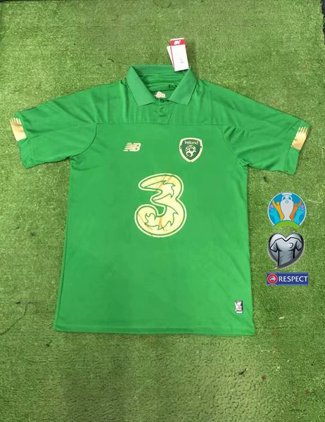 

2019 european cup collins mcgoldrick mens soccer jerseys ireland national team home green kids kit football shirts uniforms, Black