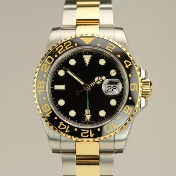 

new mens gmti watches luxury watch master 40mm mirror automatic mechanical wristwatches mens designer watches stainless steel montre de luxe, Slivery;brown