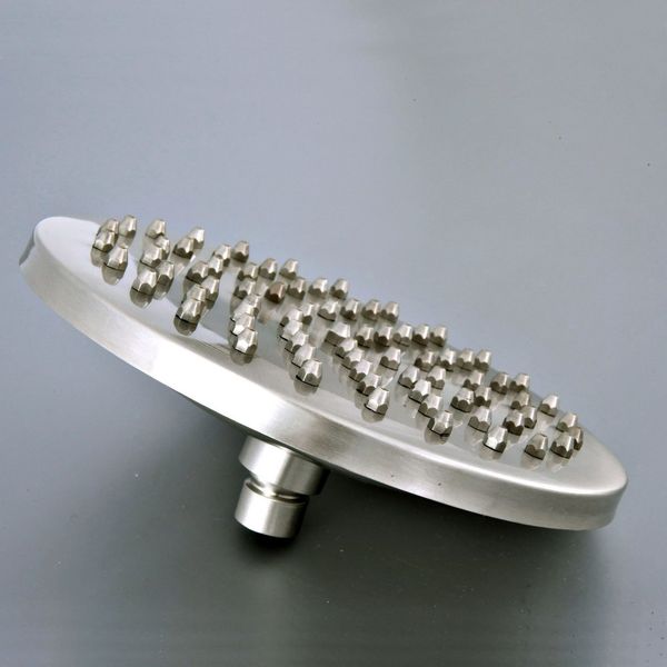 

brushed nickel 8" round showerhead bath rainfall shower head bathroom rain sprayer ksd273