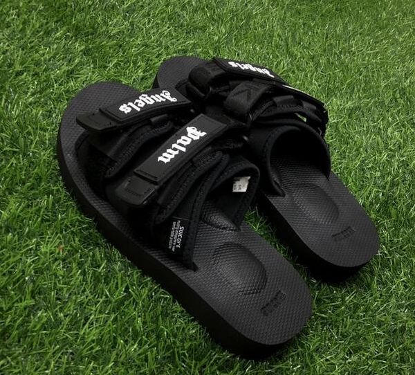 

New Europe Brand Fashion Mensstriped Sandals Causal Non-slip Summer Huaraches Slippers Flip Flops Palm Angels Suicoke Slippers