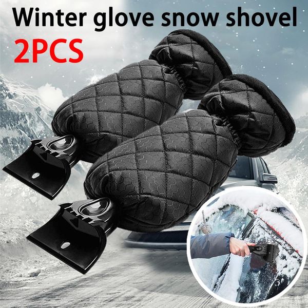 

oxford cloth winter gloves for auto window outdoor car-stying snow scraper removal glove cleaning snow shovel ice scraper tool