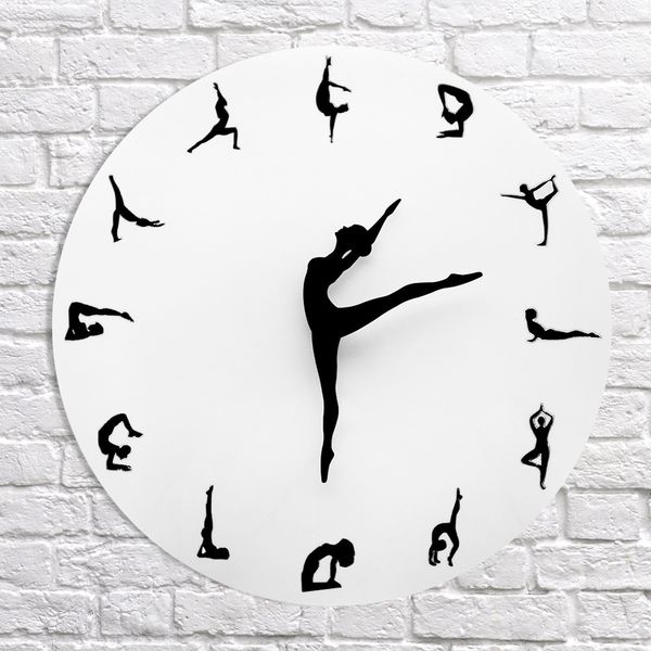 

heat simple creative metal ballet wall clock modern home teacher bedroom mute clock fashion decorative quartz