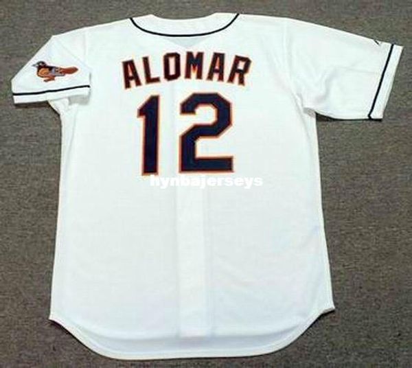 

custom roberto alomar stitched 1996 majestic vintage home baseball jersey retro mens jerseys shirt, Blue;black