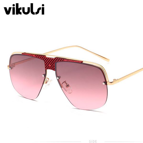 

women's oversize rimless square sunglasses men brand designer ins popular fashion sun glasses for female new shades, White;black