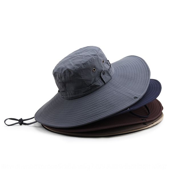 

visor cap men's fishing fisherman sun sun men sunscreen outdoor alpine cap anti-uv breathable large brim hat bucket hat, Blue;gray