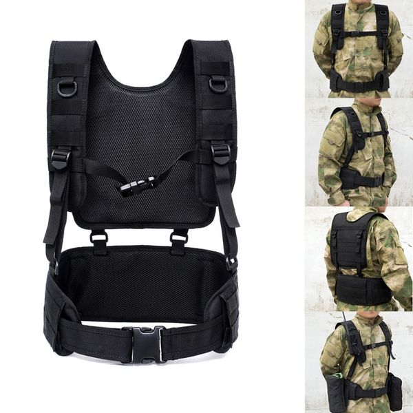 

1000d nylon tactical vest molle combat assault plate carrier vest camouflage cs outdoor hunting belt accessory, Camo;black