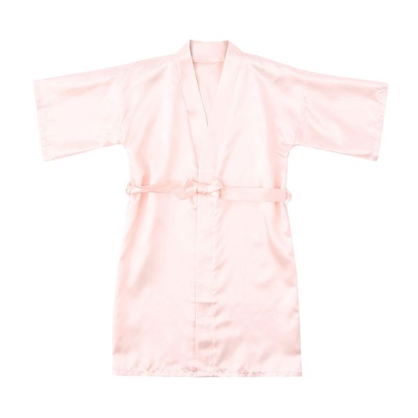 

toddler baby kids girls solid silk satin kimono robes bathrobe sleepwear clothes, Blue;red