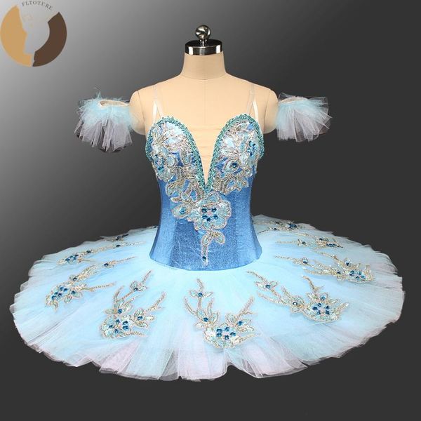 

fltoture ct9142 ballet tutu blue bird costumes girls classical blue tutu skirt child custom made sleeping beauty tutus, Black;red