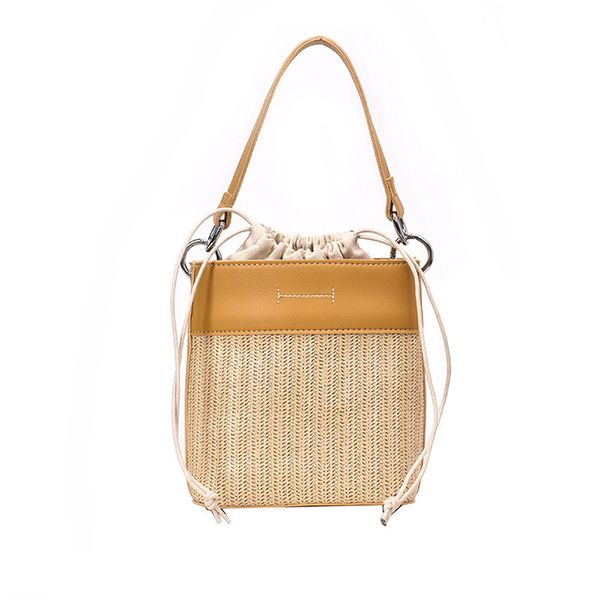 

designer handbags messenger woven bag new fashion portable luxury bucket bag tide designer shoulder straw bag